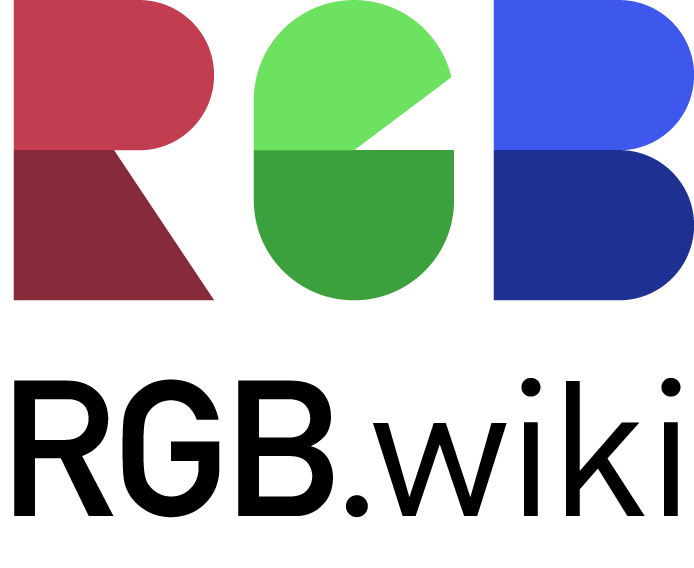 The wonderful RGB.wiki logo in its iconic colors of ruminative red, graceful green and bracing blue